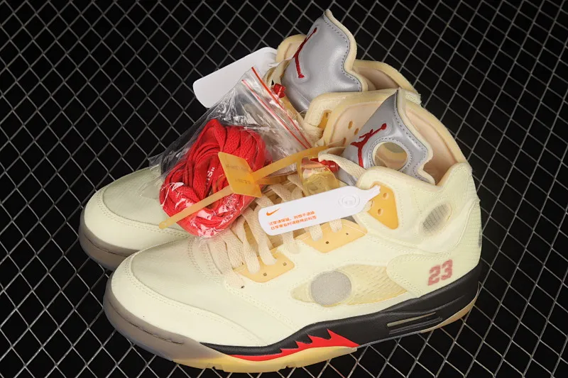 All categories Air Jordan Jordan series basketball shoes Air Jordan 5 foreign trade version OF x Air Jordan 5 Retro SP AJ5 Qiao 5 Baifan Jin Chanyi DH8565-100
